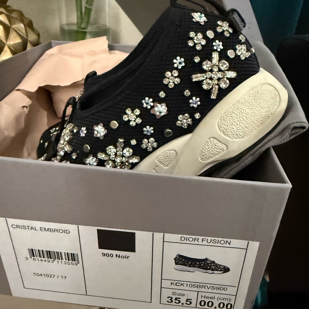 Dior Black Sparkle Sneakers - Picture 6 of 6